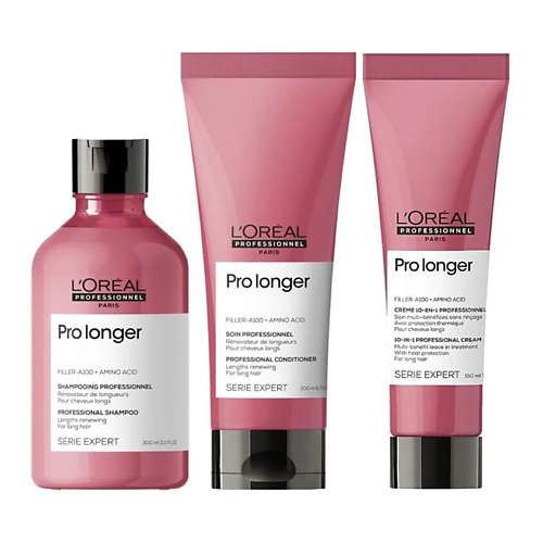 L'OREAL PROFESSIONNEL Набор средств для волос Pro Longer: шампунь+кондиционер+крем