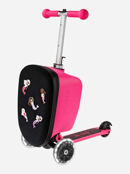 Чемокат для детей Micro Luggage Junior LED с наклейками