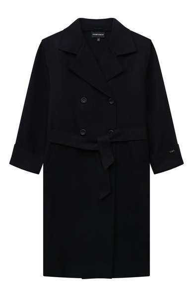 Детское: Шерстяное пальто Emporio Armani