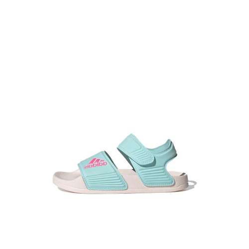 Сандалии adidas Adilette противоскользящие устойчивые к истиранию детские белые и синие для детей 3-7 лет