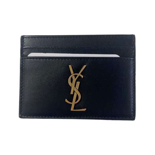 SAINT LAURENT Гладкая коровья кожа Держатель для карт Держатель для карт Стандартный (Стандартный) Мужской Черный