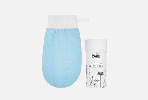 Шелковая варежка для пилинга | Silkcare | blue