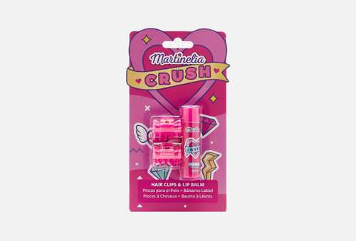 Набор детской декоративной косметики из трех позиций | Martinelia | Crush Hair Clips & Lip Balm Strawberry