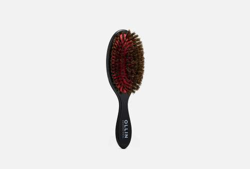 Щётка массажная с натуральной щетиной для волос | Ollin Professional | Elegant massage brush natural bristles, small