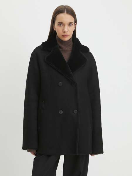 Женская дубленка  MAISON DAVID (натуральная замша дубльфас)