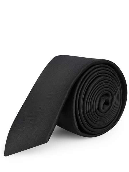 Галстук однотонный, SHERVARLI OFFICIAL, AA23-0002-BLACK