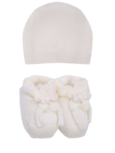 Комплект шапочка и пинетки, LA PERLA, 48586/YFW