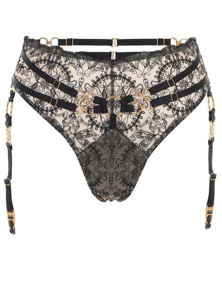 Трусы кружевные Cymatic High Waist Thong, BORDELLE, SS23T04B	CYMATIC HIGH WAIST THONG