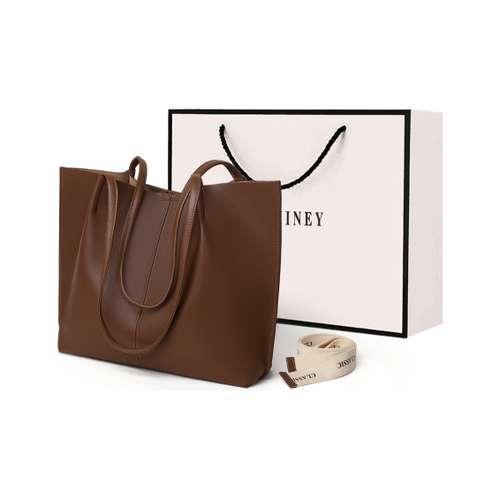 VINEY Сумка через плечо из коровьей кожи большая женская кофейного цвета