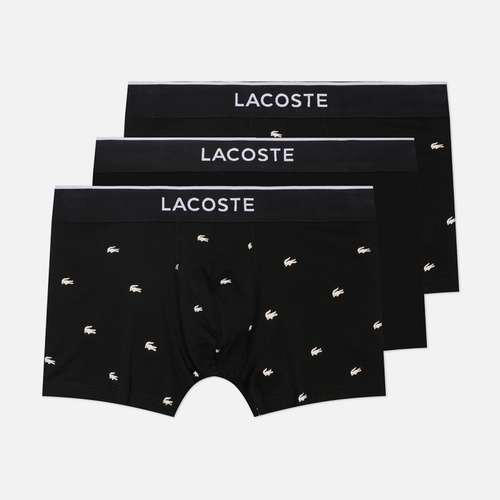 Комплект мужских трусов Lacoste 3-Pack Printed Stretch Trunks