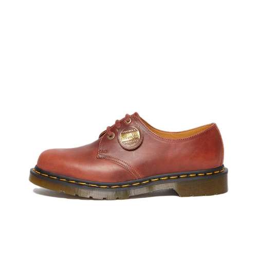 Dr.Martens 1461 Кожа Удобные Низкие Повседневные Кроссовки Унисекс Красные Коричневые
