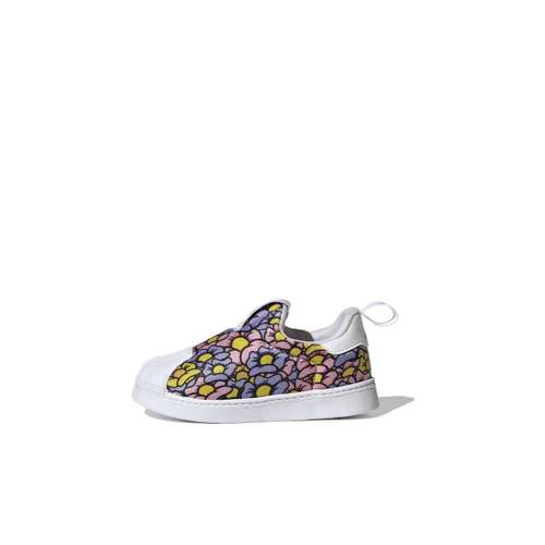 Disney x Adidas Originals SUPERSTAR 360 Противоскользящая Устойчивая к истиранию Низкий Верх Обувь для малышей Розовая