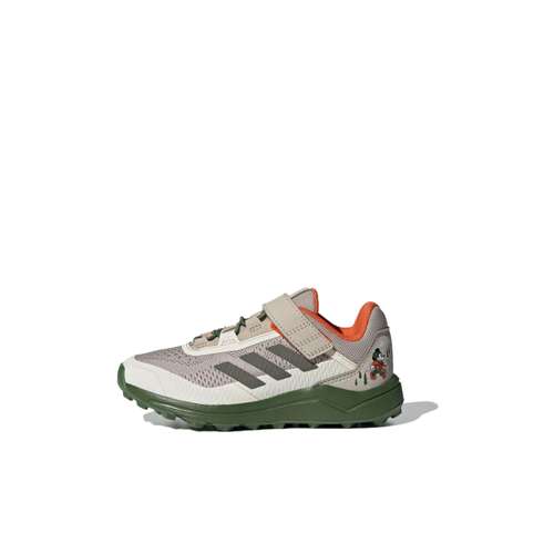 Disney x adidas Terrex Agravic Flow Аbrasion Resistant Низкие Кроссовки для Беговых Занятий Детские Серый Зеленый