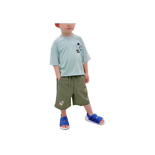Adidas Повседневная спортивная одежда SS25 Зеленая Детская для детей 3-7 лет