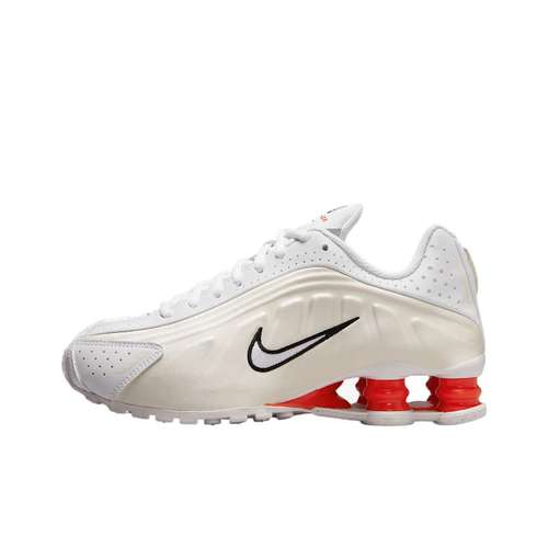Nike Shox R4 Тренировочные кроссовки Белый Призрачный Серый Белый Страстный Красный Унисекс