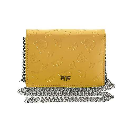PINKO Коровья кожа Сумка через плечо Мини Женский Желтый