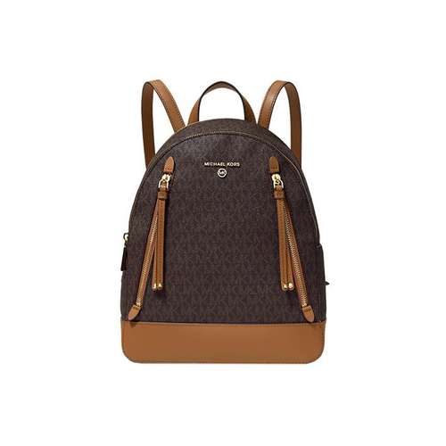 MICHAEL KORS Brooklyn Покрытый холст Рюкзак Женский Айвори Светло-коричневый