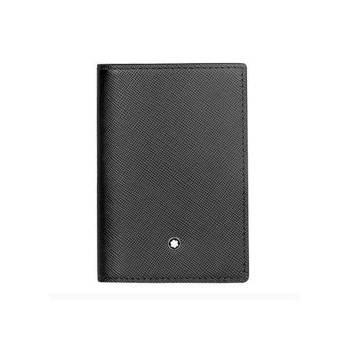 MONTBLANC Meisterstuck Кожаный держатель для визиток Кошелек Мужской Черный