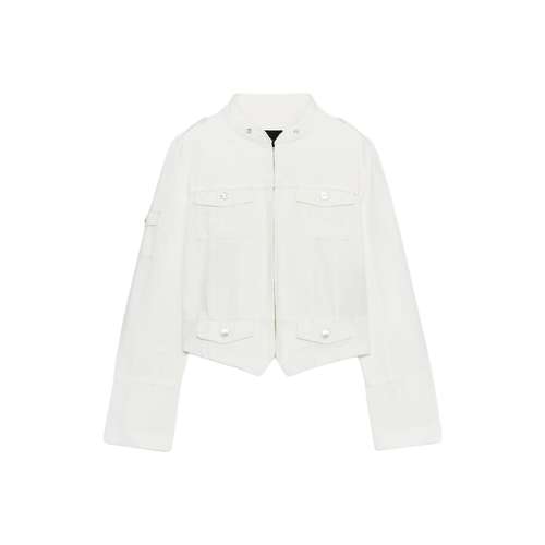 ZARA Морозный Белый Женский Куртки