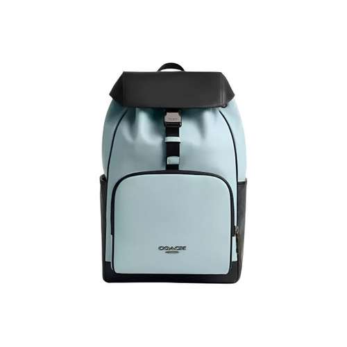 COACH Racer Телячья кожа с покрытием холст средний рюкзак для мужчин синий и черный