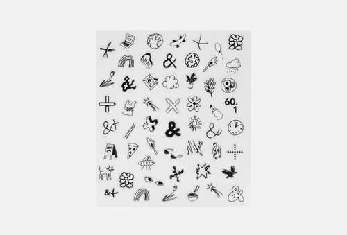 наклейки для ногтей | andplus | nail stickers 60.1 black