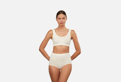 Топ на широких бретелях | Belle YOU | Bamboo seamless молочный