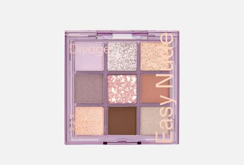 Палетка теней для век | Divage | Eyeshadow palette easy nude plum