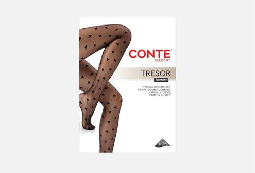 Колготки | CONTE ELEGANT | Fantasy Tresor 30 den grafit