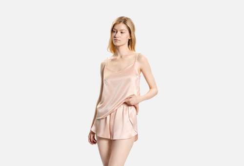 Шелковые шорты | AYRIS SILK | розовое золото