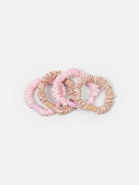 Резинки для волос "Беж/Роза" 4 шт