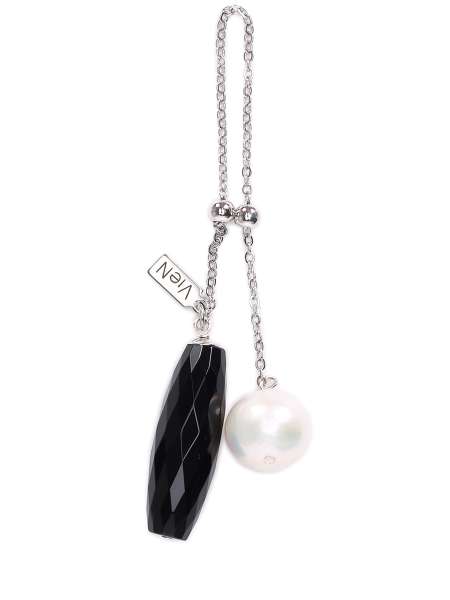 Запонки с жемчугом, VIEN, 2425-231 silver