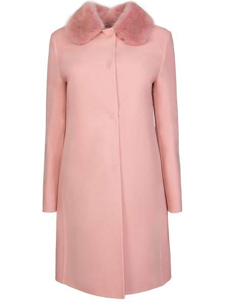 Шерстяное пальто, ERMANNO SCERVINO, D296D388VQL Розовый