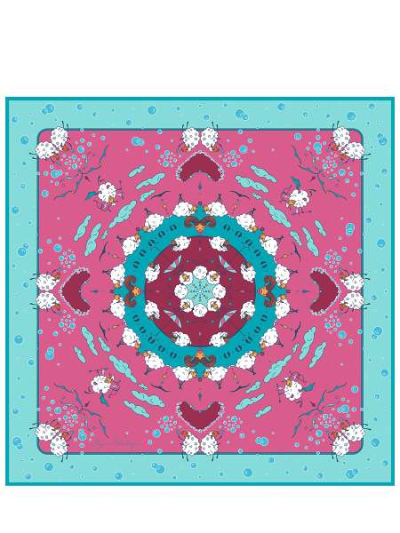 Платок шелковый Funny Sheep, GAYANA, 18b90st14
