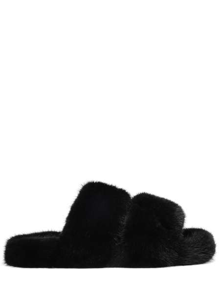 Тапочки норковые, PANICALE, D29SLIPPER/0990