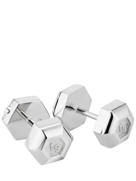 Запонки Dumbells Cufflinks серебряные, RUNA CONCEPT, DUM-1