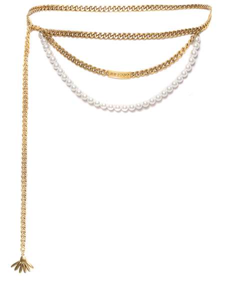 Пояс с жемчугом, JULI TOO, JT Pearl belt chain GOLD