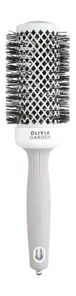 Olivia Garden Expert Blowout Shine Round Brush White & Grey 45