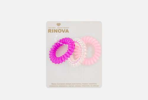 Резинка-пружинка для волос, 3 шт. | RINOVA | розовый