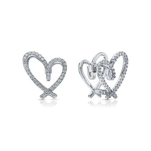 Серьги из серебра с фианитами