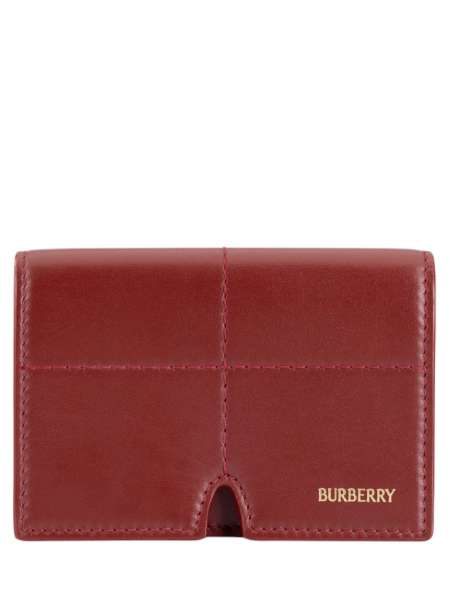 Картхолдер кожаный, BURBERRY, 8093093/RUBY