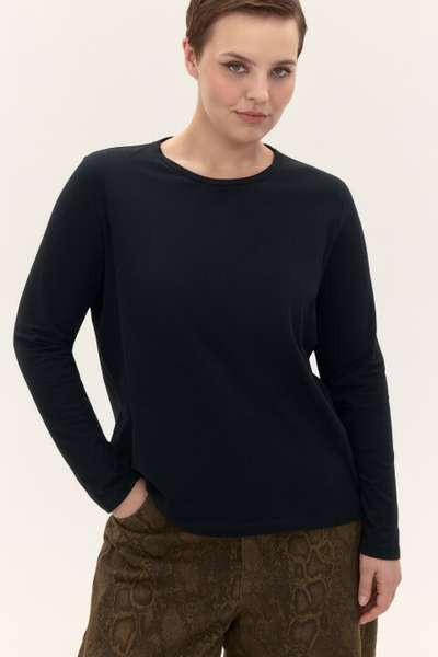 Лонгслив из хлопкового трикотажа