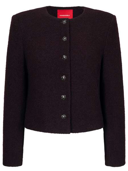 Кроп-жакет шерстяной Mon petit, FASHION REBELS, FR25FW1JC141K200BD