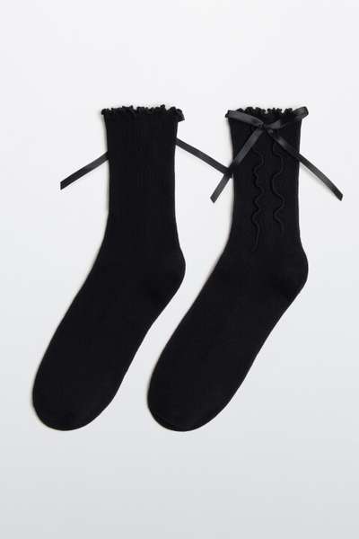 Носки с оборками и бантиками