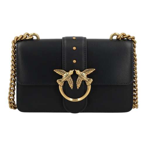 PINKO Сумка через плечо из коровьей кожи женская черная