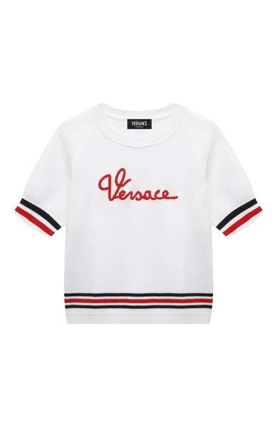 Детское: Хлопковый пуловер Versace