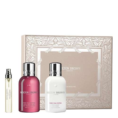 MOLTON BROWN Набор Fiery Pink Pepper: Туалетная вода + Гель для душа + Лосьон
