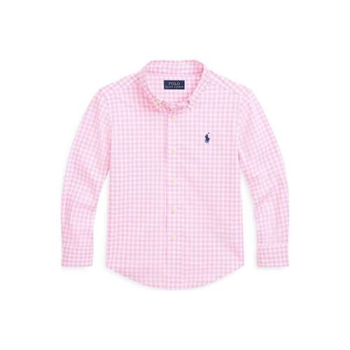 Polo Ralph Lauren Рубашка Осенняя Разборная Кольцо Детская Светло-Розовая
