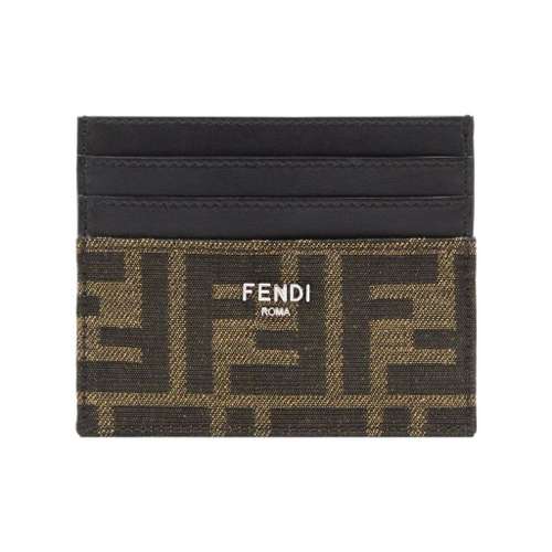FENDI Roma Мужской кошелек из телячьей кожи коричневый
