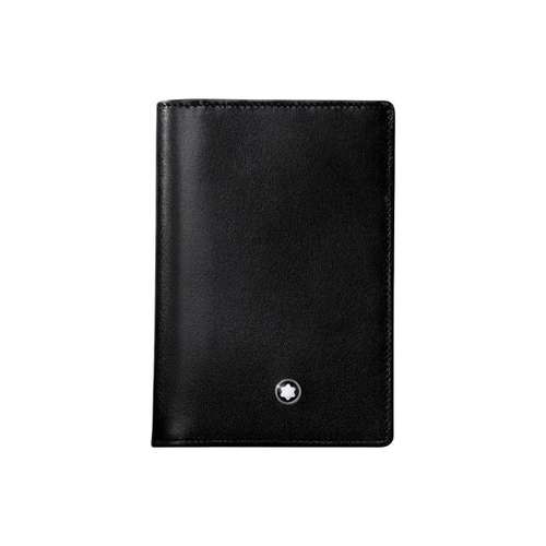 MONTBLANC Meisterstuck Кожаный держатель для визиток Кошелек Мужской Черный