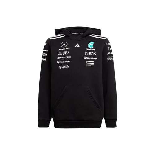 Adidas x Mercedes AMG Petronas F1 Платье-ханьфу в стиле худи Команда SS25 Черный Подростки